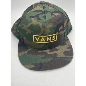 VANS Off The Wall Snapback Hat Camouflage One Size Adjustable Embroidered Cotton